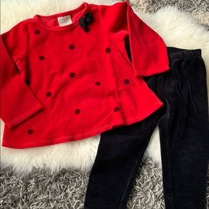 First Impressions 24 month holiday velour set